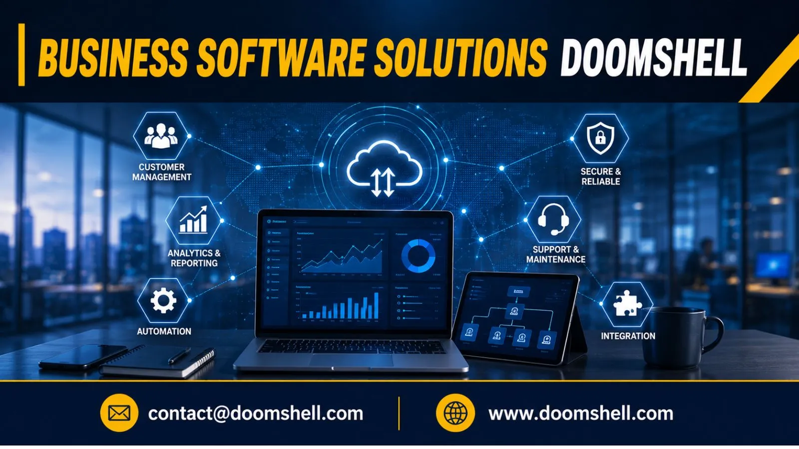 Business Software Solutions by Doomshell Smart Digital Tools for Modern Business Growth